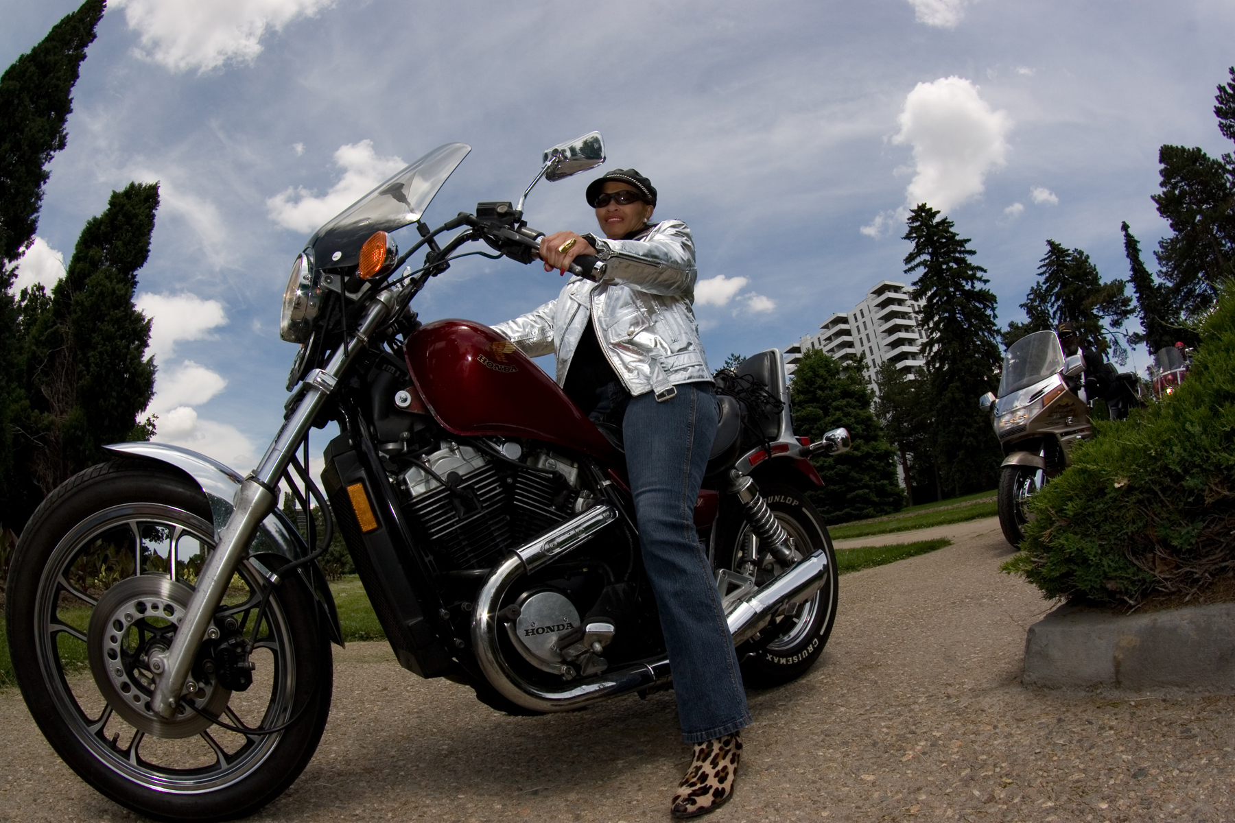 Tomeka is a fashioniista biker chick