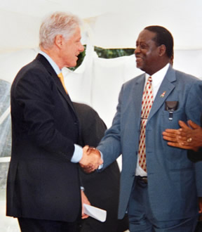 Former President Clinton and Raila Odinga