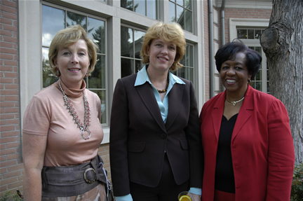 2007 Girl Scout Women of Distinction: from left, Rebecca Watson, Maureen McDonald and Carita Watson