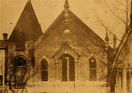 The old Scott Methodist Church, former meeting place for the Young Communist League